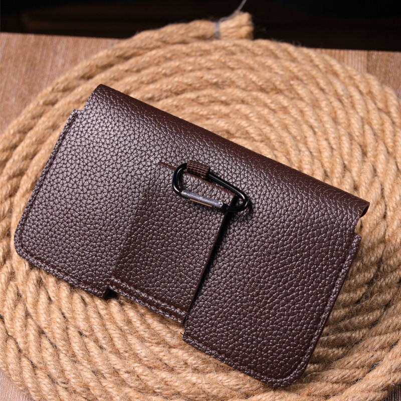 Чехол для телефону на пояс з еко-шкіри Vintage Коричневий