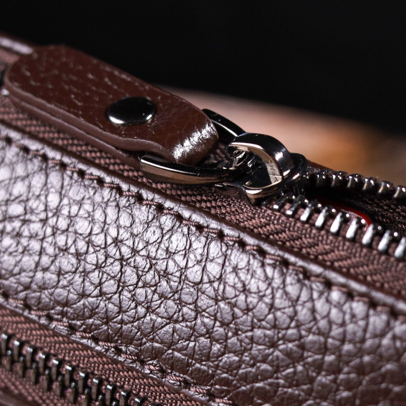 Стильний клатч для чоловіків з натуральної шкіри CANPELLINI Коричневий