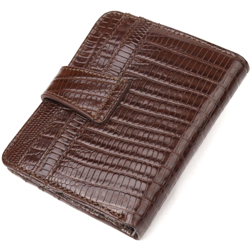 Фактурный кошелек для мужчин из натуральной кожи CANPELLINI Коричневый