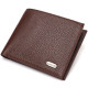 Превосходное мужское портмоне из натуральной зернистой кожи CANPELLINI Коричневое