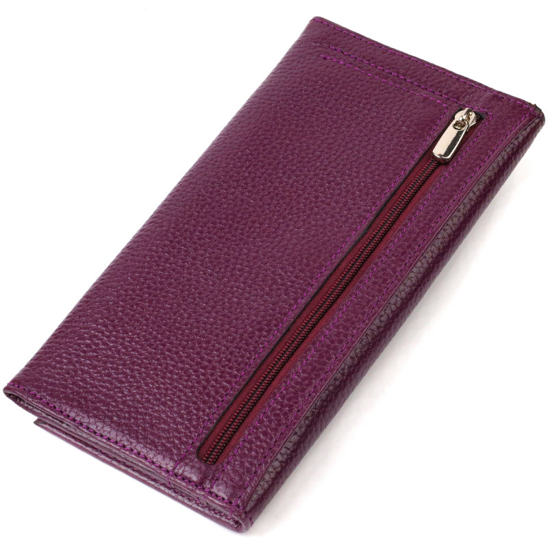 Привлекательный женский кошелек из натуральной кожи CANPELLINI Сиреневый
