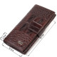 Превосходное стильное мужское портмоне из натуральной кожи с тиснением под крокодила CANPELLINI Коричневое