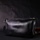 Розкішний жіночий клатч із натуральної шкіри GRANDE PELLE Чорний