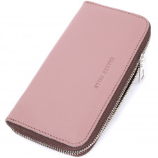 Практичное портмоне з натуральної шкіри GRANDE PELLE Пудровий