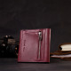 Стильний невеликий гаманець із натуральної шкіри GRANDE PELLE Бордовий
