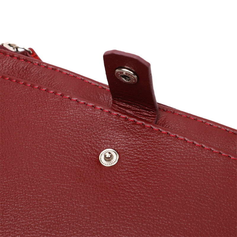 Стильный и яркий женский кошелек-клатч ST Leather Бордовый
