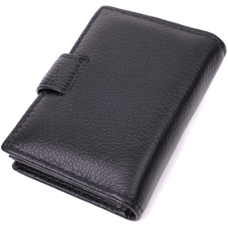Надежная визитница из натуральной кожи ST Leather Черный