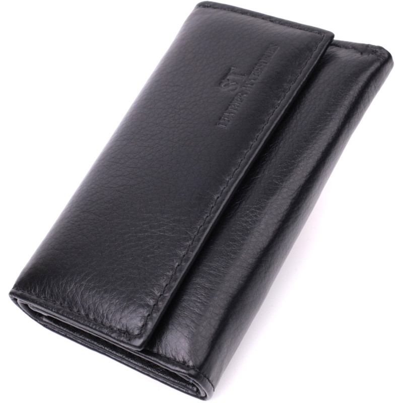 Практичная ключница из натуральной кожи ST Leather Черный