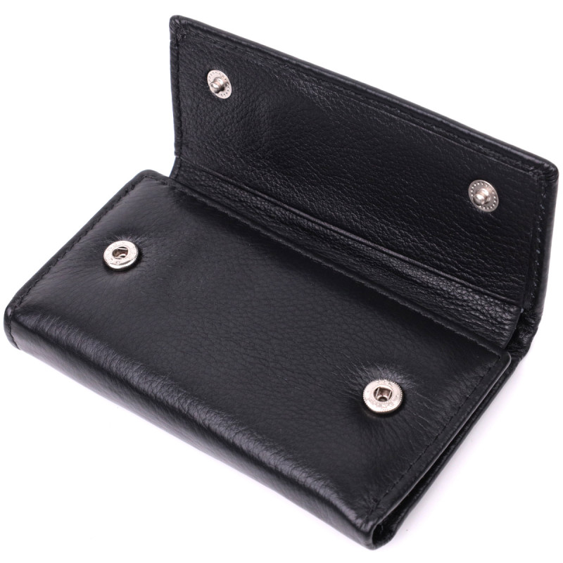 Практичная ключница из натуральной кожи ST Leather Черный