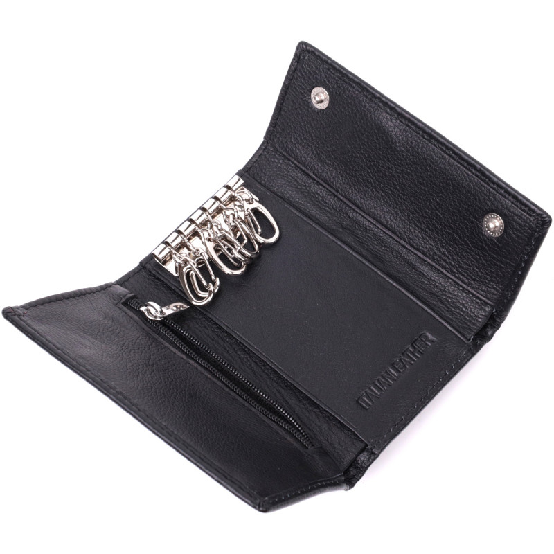 Практичная ключница из натуральной кожи ST Leather Черный