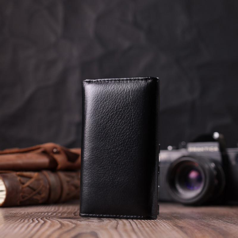 Практичная ключница из натуральной кожи ST Leather Черный
