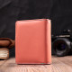 Кожаный женский вертикальный кошелек небольшого размера ST Leather Оранжевый