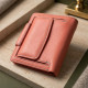 Стильный кожаный кошелек с монетницей снаружи для женщин ST Leather Оранжевый