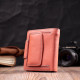 Стильный кожаный кошелек с монетницей снаружи для женщин ST Leather Оранжевый
