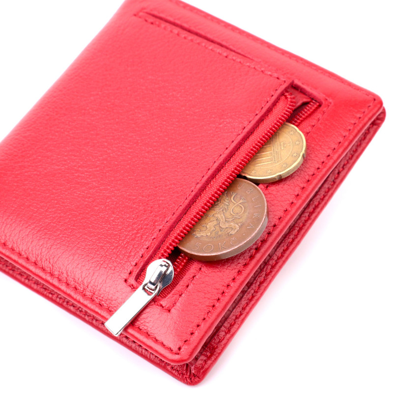 Яркая модель кошелька из натуральной кожи ST Leather Красный