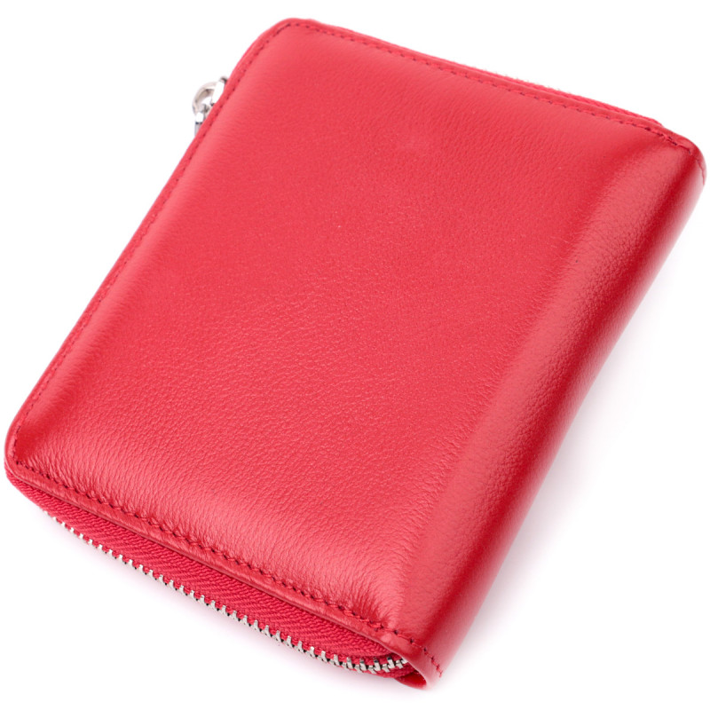 Симпатичный женский кошелек из натуральной кожи ST Leather Красный