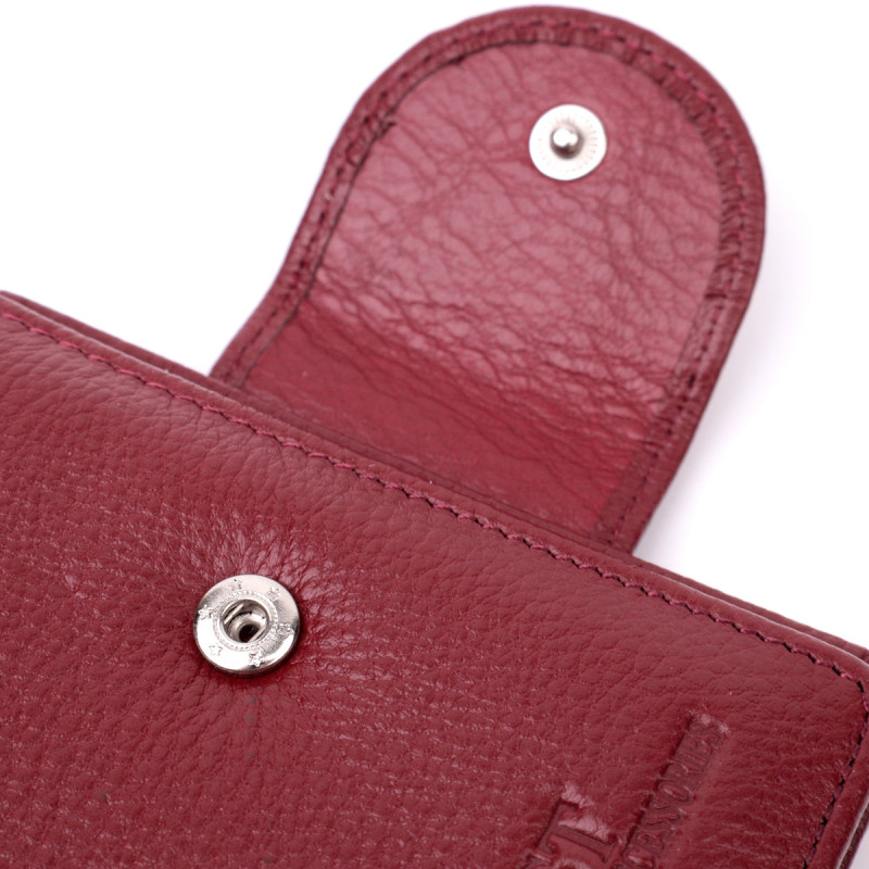 Женский кошелек вертикального типа из натуральной кожи ST Leather Бордовый