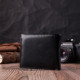 Стильный мужской кошелек из натуральной кожи ST Leather Черный