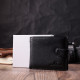 Горизонтальное портмоне для мужчин из натуральной кожи ST Leather Черный