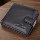 Гаманець для чоловіків зручного розміру з натуральної шкіри ST Leather Чорний