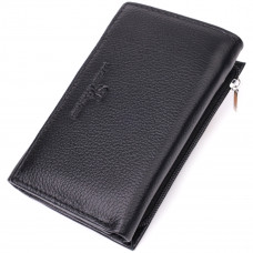 Кожаный женский кошелек в три сложения ST Leather Черный