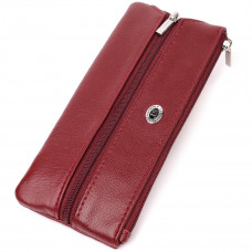 Вместительная ключница из натуральной кожи ST Leather Бордовый