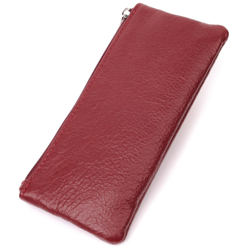 Вместительная ключница из натуральной кожи ST Leather Бордовый