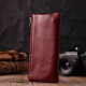 Вместительная ключница из натуральной кожи ST Leather Бордовый