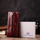 Вместительная ключница из натуральной кожи ST Leather Бордовый