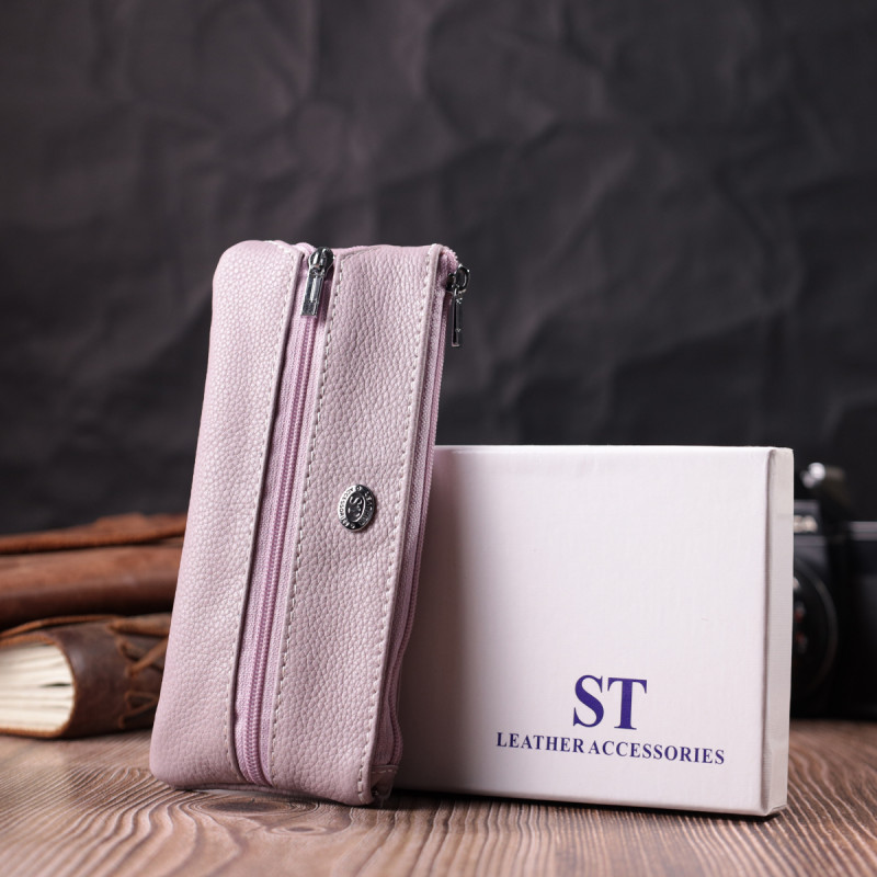 Відмінна ключниця із натуральної шкіри ST Leather Бежевий