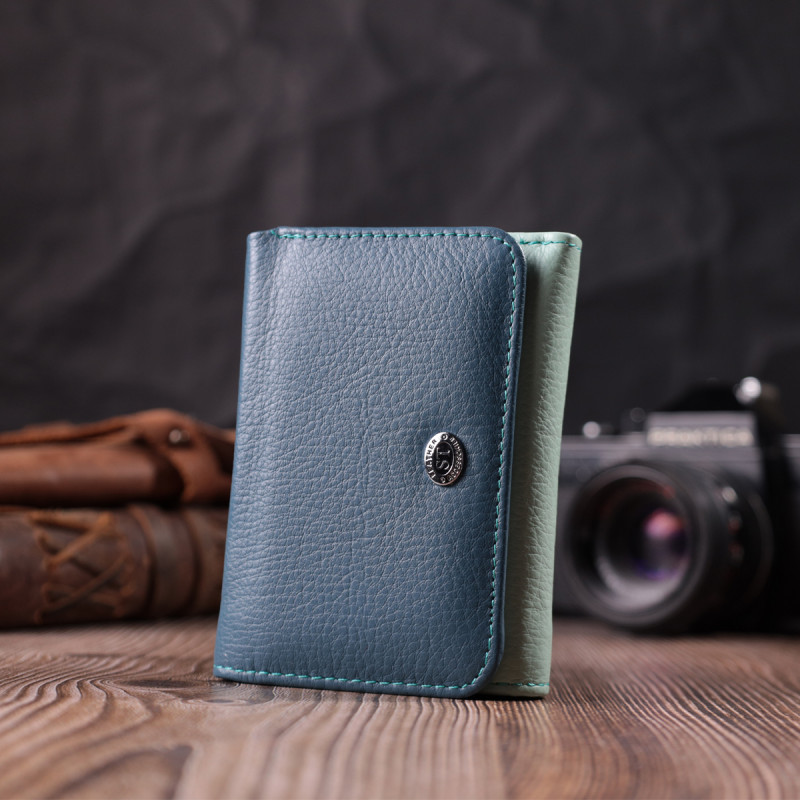 Барвистий жіночий гаманець із натуральної шкіри ST Leather Різнокольоровий