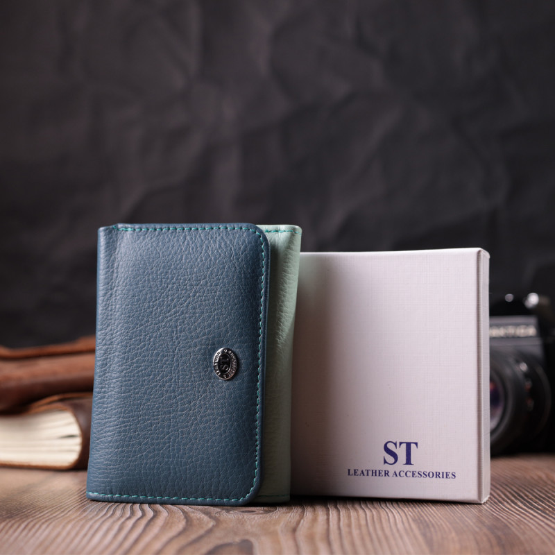 Барвистий жіночий гаманець із натуральної шкіри ST Leather Різнокольоровий