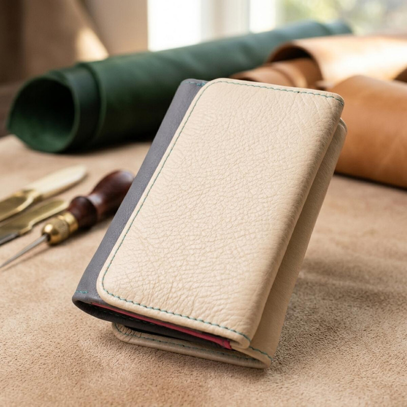 Стильный кошелек для девушек из натуральной кожи ST Leather Разноцветный
