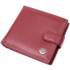 Женский практичный бумажник из натуральной кожи ST Leather Бордовый