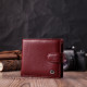 Женский практичный бумажник из натуральной кожи ST Leather Бордовый