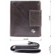Люксовый кошелек с множеством отделений из качественной натуральной кожи GRANDE PELLE Коричневый
