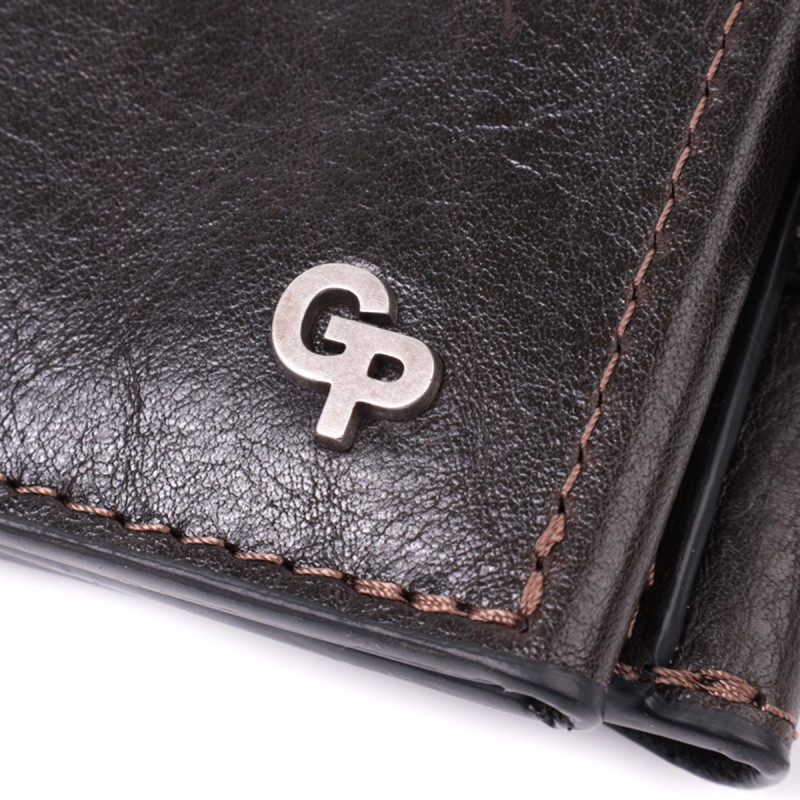 Люксовый кошелек с множеством отделений из качественной натуральной кожи GRANDE PELLE Коричневый