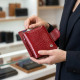 Лакований гаманець для жінок середнього розміру ST Leather Червоний