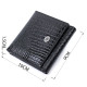 Женский компактный кошелек из натуральной лакированной кожи ST Leather Черный