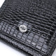 Женский компактный кошелек из натуральной лакированной кожи ST Leather Черный