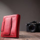Яркий кошелек для женщин с карманом для монет из натуральной кожи ST Leather Красный