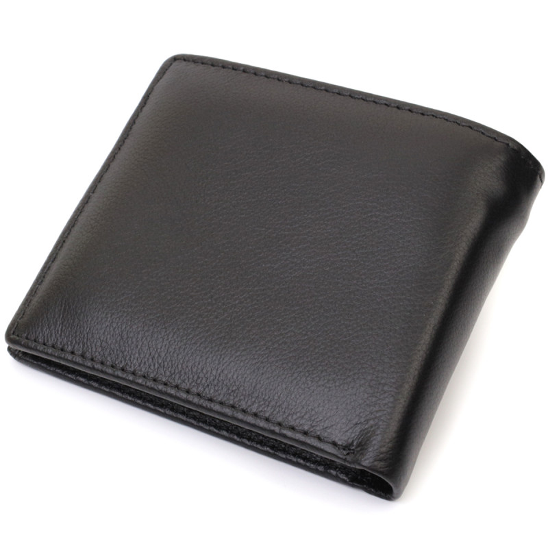 Мужское портмоне из натуральной кожи ST Leather Черный