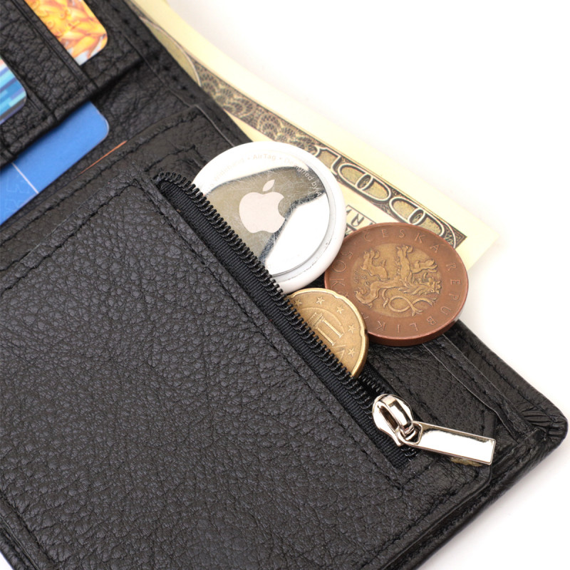 Мужское портмоне из натуральной кожи ST Leather Черный