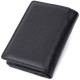 Практичный кошелек с монетницей из натуральной кожи ST Leather Черный