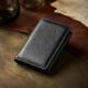 Практичний гаманець із монетницею з натуральної шкіри ST Leather Чорний
