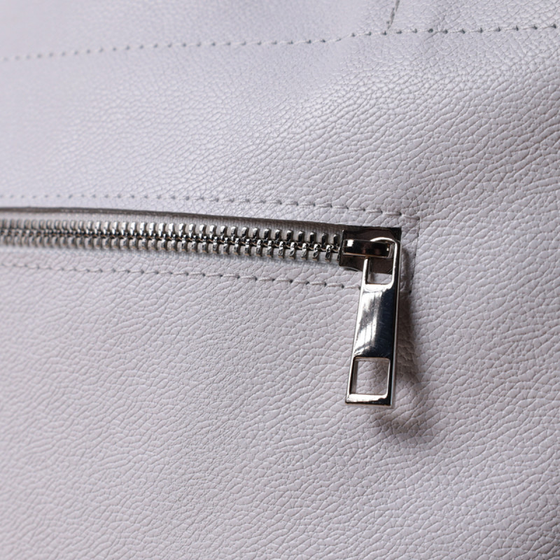 Практичная сумка-шоппер из натуральной кожи Shvigel Белая