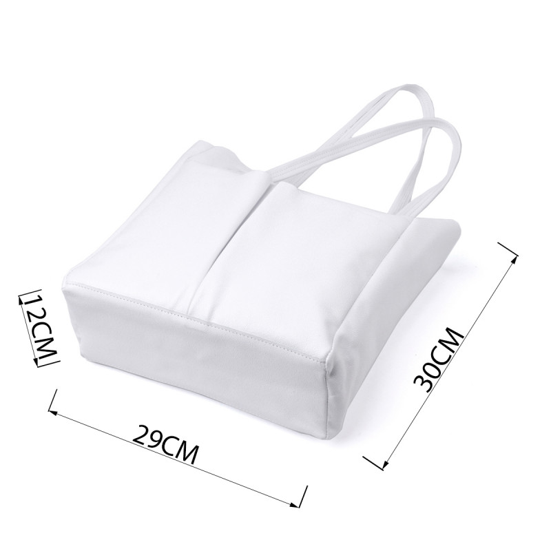 Практичная сумка-шоппер из натуральной кожи Shvigel Белая