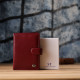 Стильная обложка на документы для женщин из натуральной кожи ST Leather Бордовый