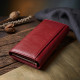 Елегантний гаманець у два складення з натуральної шкіри ST Leather Бордовий