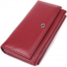 Женский кошелек с карманом для телефона из натуральной кожи ST Leather Бордовый